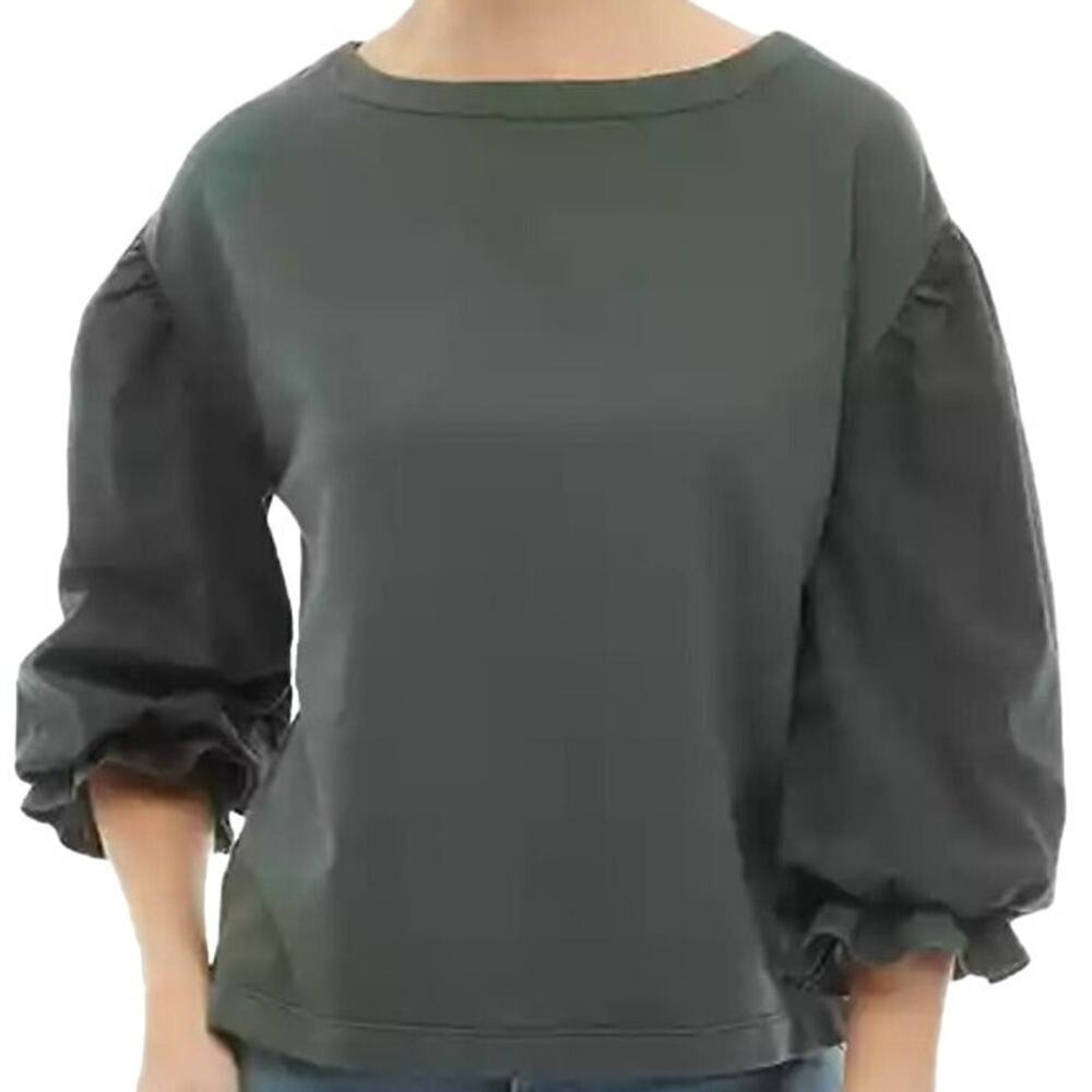 WONDERLY‎ PUFF SLEEVE GREEN TOP SIZE PS